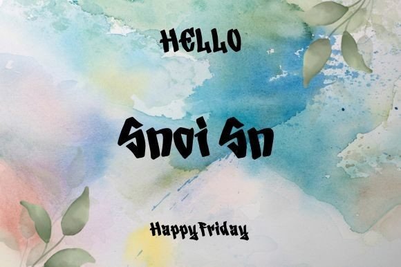 Snoi Sn: Bold Handwritten Font