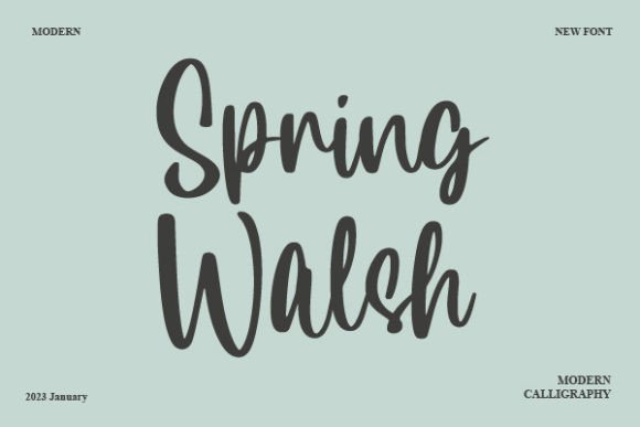 Spring Walsh: A Luxurious Script Font