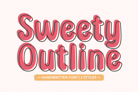 Sweety Outline: A Bold Handwritten Font