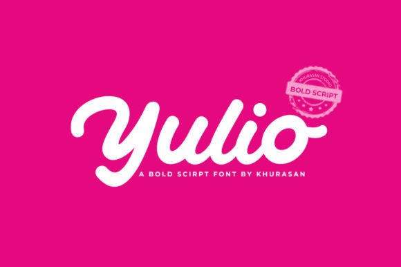 Yulio: A Bold Script Font for Editorial Design